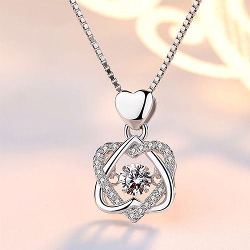 質感注目させ ハートオブラブ ネックレス