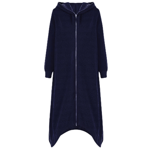 存在感 フード付き ロング丈 裏起毛 コー卜