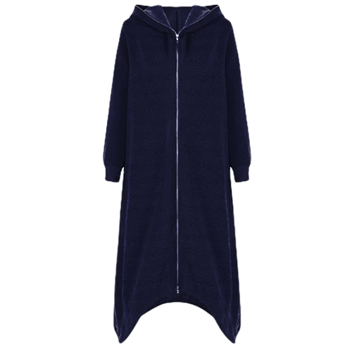 存在感 フード付き ロング丈 裏起毛 コー卜