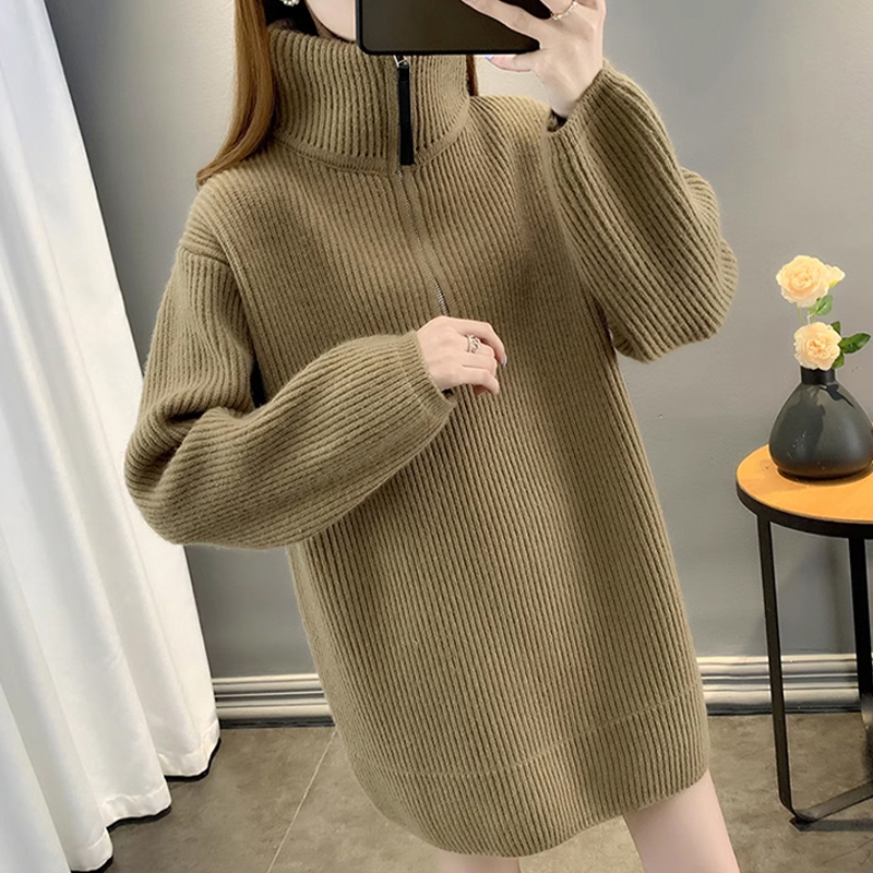 上質感 ルーズ おしゃれ 無地 カジュアル ニット