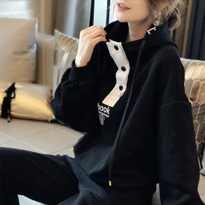 レディース 裏起毛 配色 ファッション 上下セット