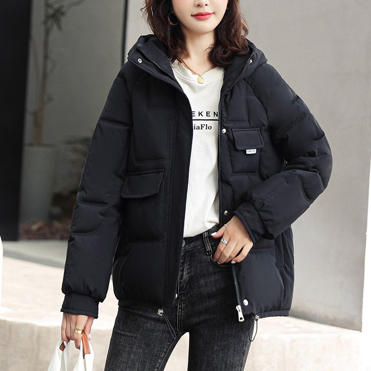 レディース ショート丈 フード付き ダウンジャケット