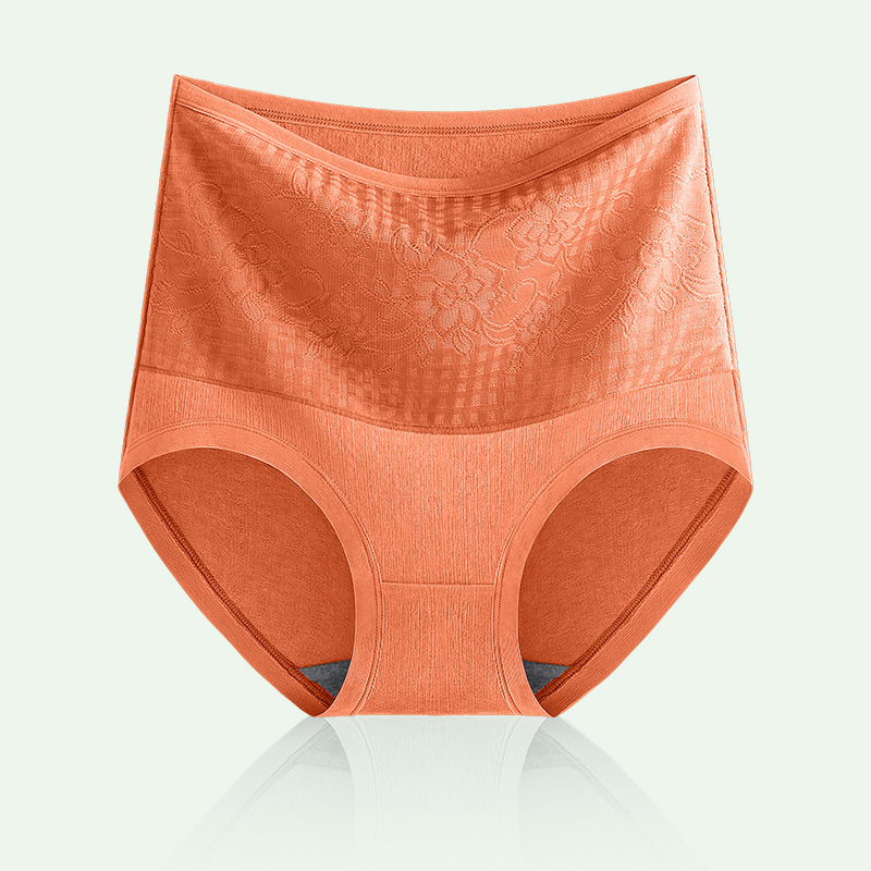 通気性良い ハイウエスト エンボス加工 ショーツ