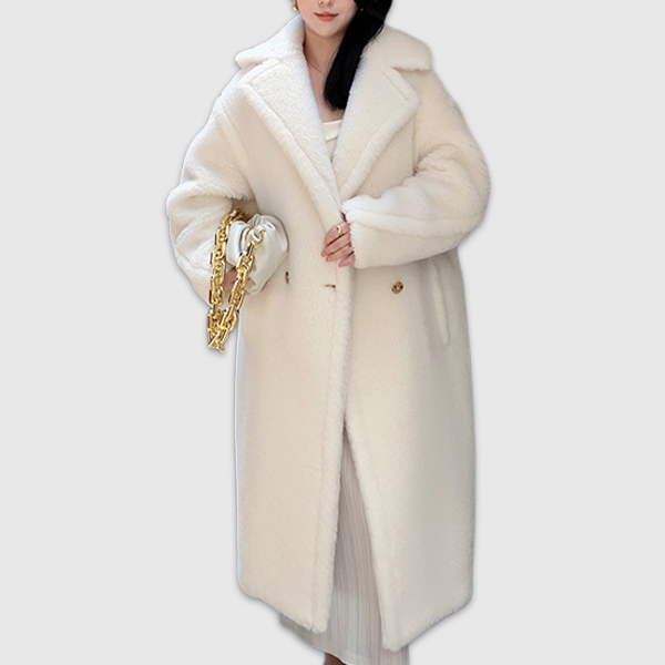 無地 ロング 折り返すルーズ  コート