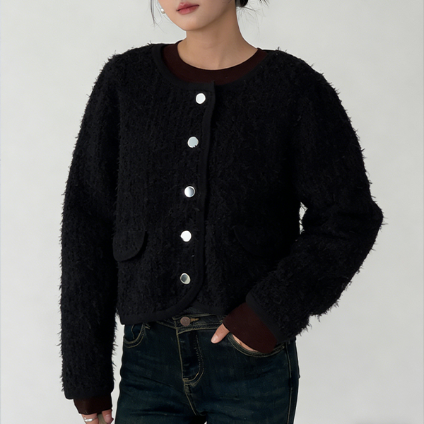 レディース ニット チュール 無地 カジュアル シンプル ジャケット