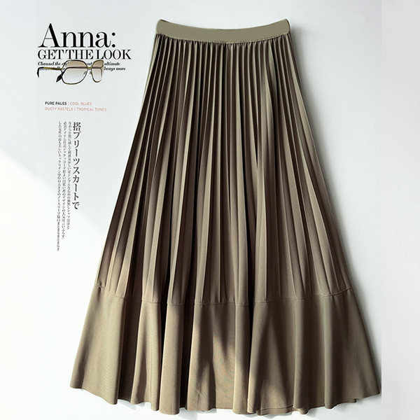 華やか プリーツ ロング スカート