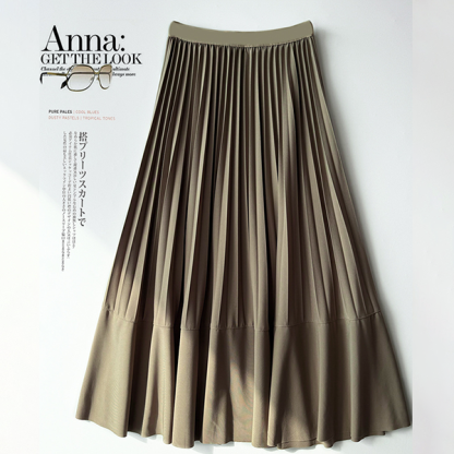 華やか プリーツ ロング スカート