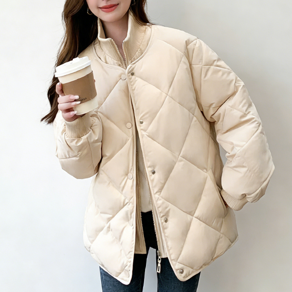 ウォームダイヤ チェック柄 ワンボタン 無地 ジャケット