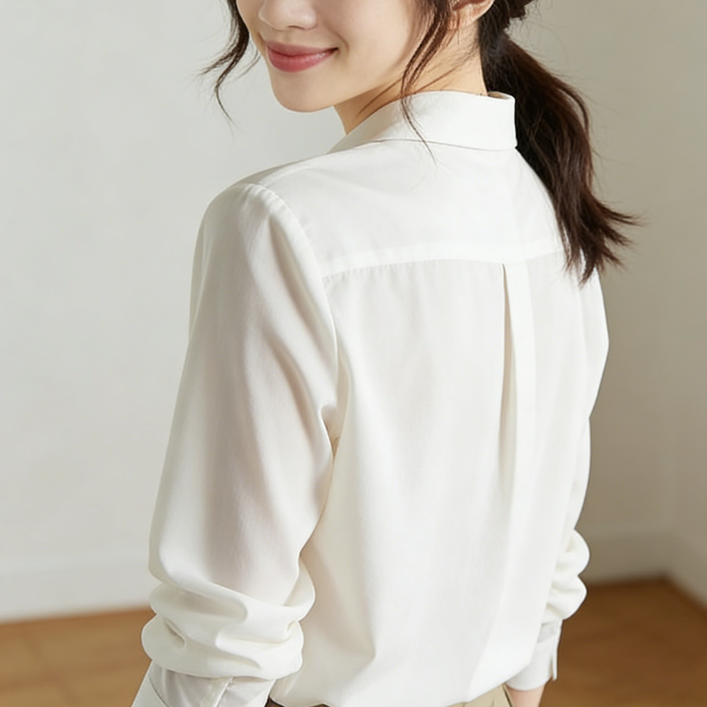 超人気 シンプル シフォン レディース シャツ