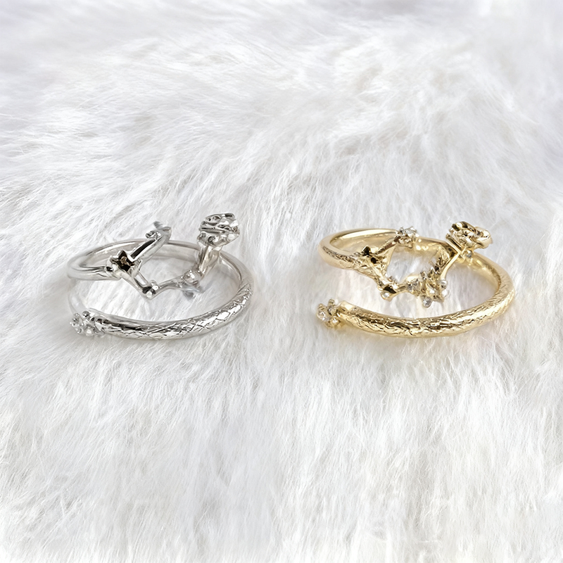 精巧な仕上がり 絶妙なデザイン 12星座 ダイヤモンド リング