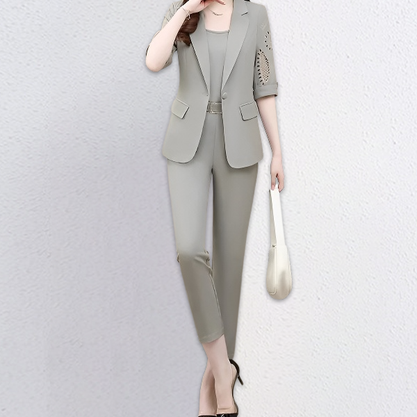 無地 カジュアル シンプル 長袖 スーツ 3点セット