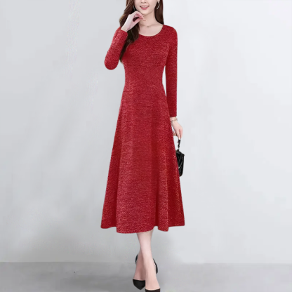 エレガント スタイリッシュ 長袖 カジュアルワンピース