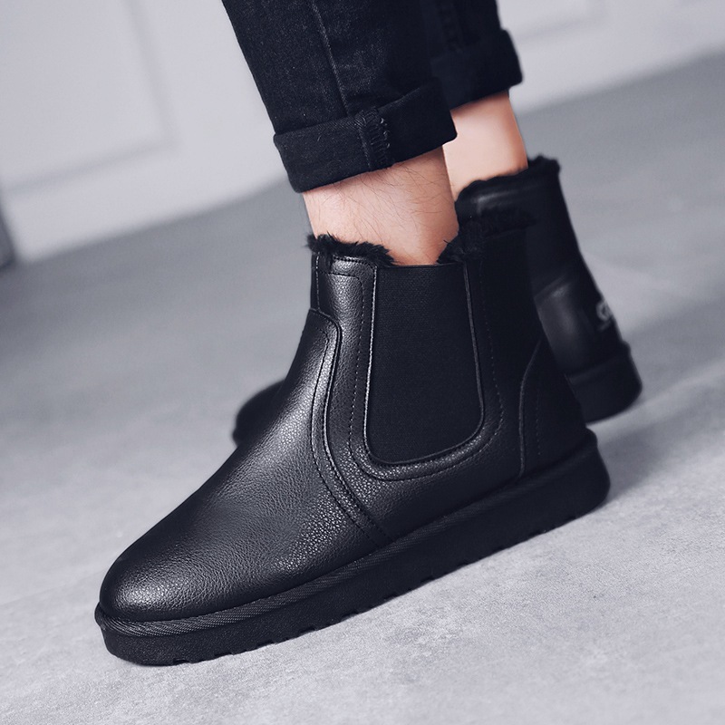 無地 カジュアル 冬 あったか 裏起毛 ブーツ