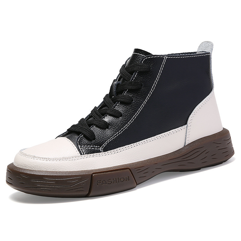 レディース 配色 レトロ カジュアル ブーツ