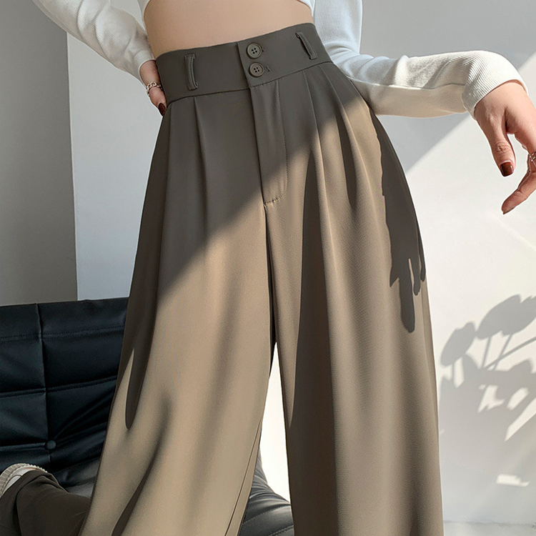 レギュラー丈 無地 カジュアル シンプル ガウチョパンツ