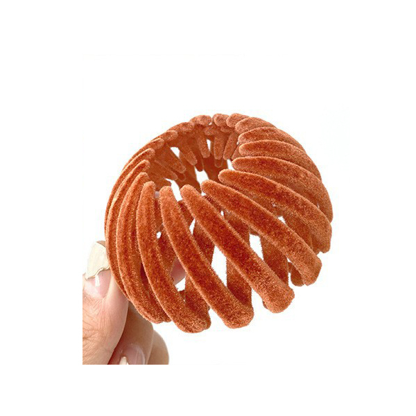 高見え ベルベット 鳥の巣ヘ アクリップ