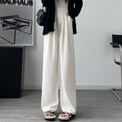 無地 カジュアル シンプル レディース ワイドパンツ