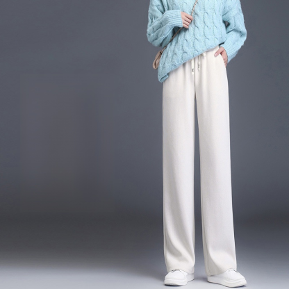 【裏起毛なし/裏起毛あり】ストレート ワイドパンツ