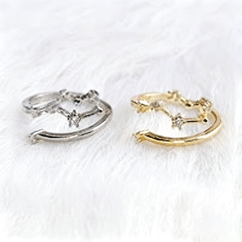 精巧な仕上がり 絶妙なデザイン 12星座 ダイヤモンド リング