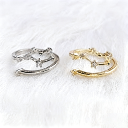 精巧な仕上がり 絶妙なデザイン 12星座 ダイヤモンド リング