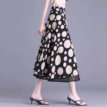 華奢見せ カジュアル シンプル ファッション プリント柄 スカート