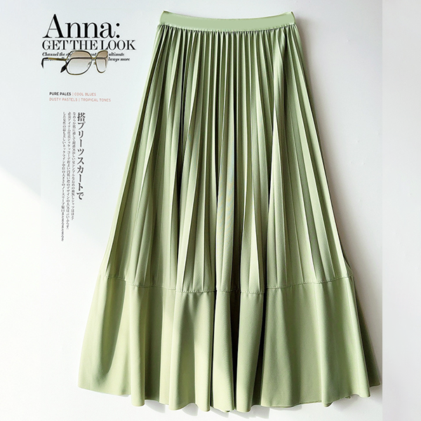 華やか プリーツ ロング スカート