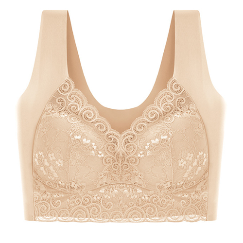 シンプル ノンワイヤー レース ブラジャー