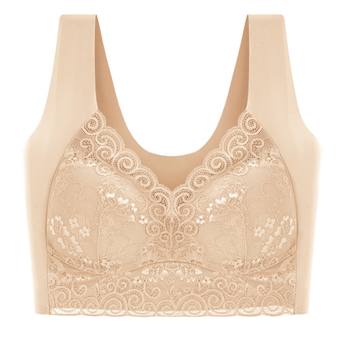 シンプル ノンワイヤー レース ブラジャー