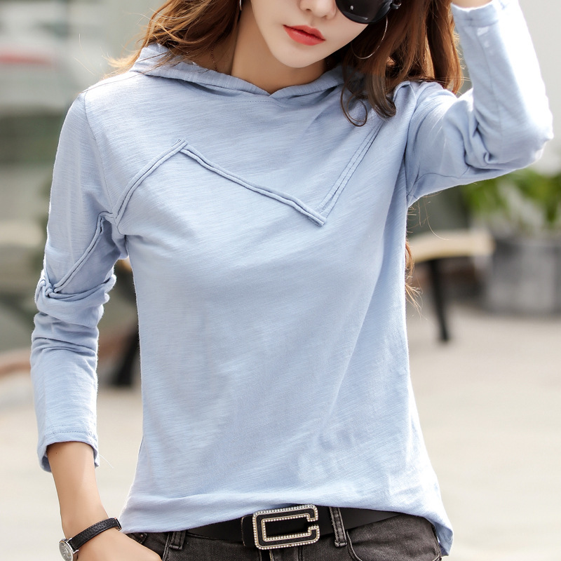 柔らかい シンプル フード付き レディース 薄手 パーカー