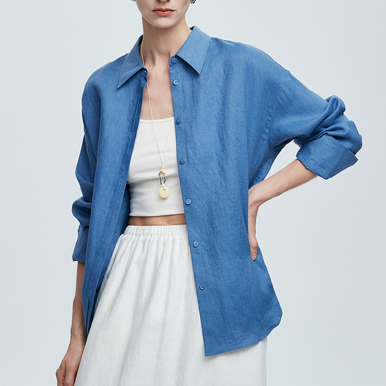 コットン リネン 日焼け止め 薄手 シャツ