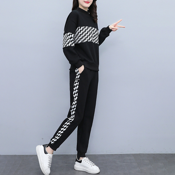 中綿入り ファッション ウエストス リミング スウェット セットアップ