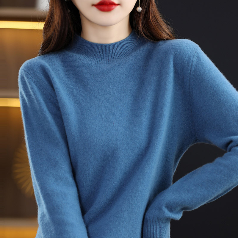 精巧裁ち 無地 カジュアル シンプル 長袖 ニット