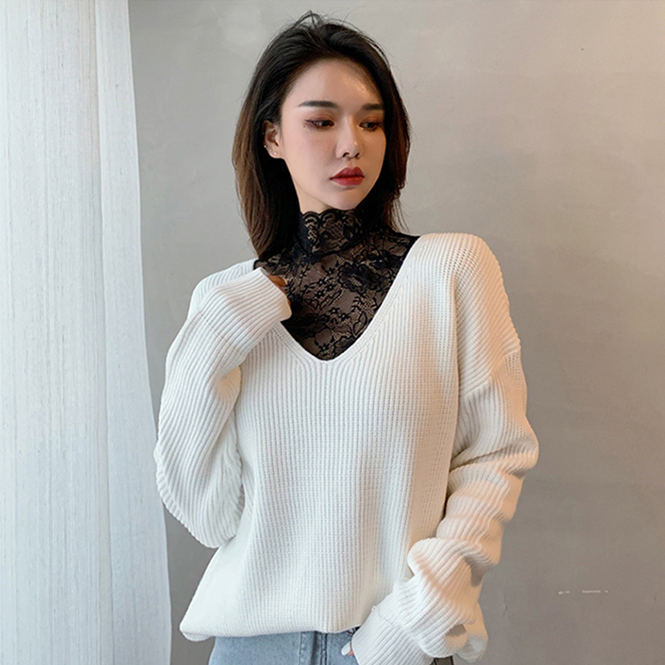 タートルネッ クレース キュート 無地 インナー