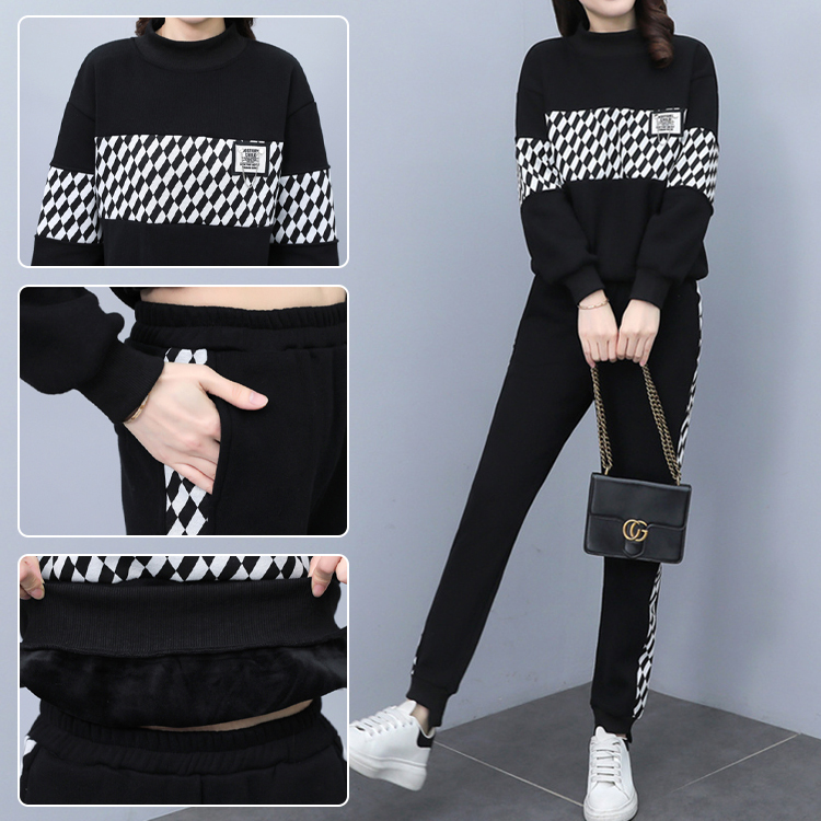 中綿入り ファッション ウエストス リミング スウェット セットアップ