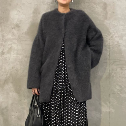 お洒落な ニット 無地 カジュアル 軽やか カーディガン