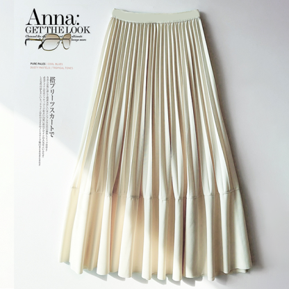 華やか プリーツ ロング スカート