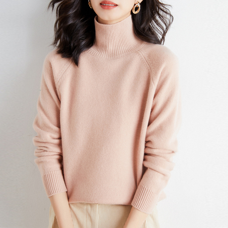 手触り良く 無地 カジュアル シンプル 長袖 レディース ニット