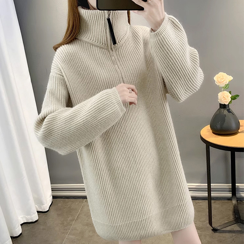 上質感 ルーズ おしゃれ 無地 カジュアル ニット