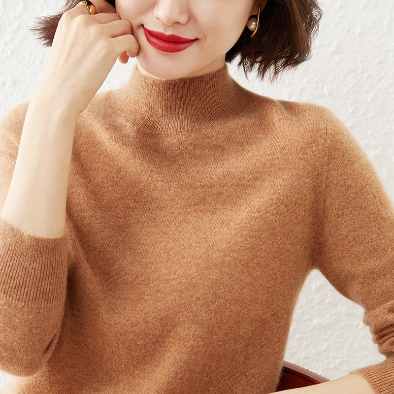 着回し力抜群 無地 カジュアル 長袖 シンプル ニット