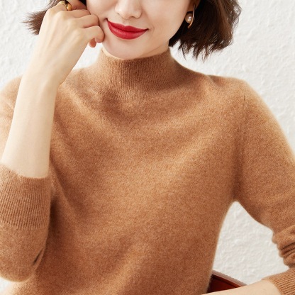 着回し力抜群 無地 カジュアル 長袖 シンプル ニット