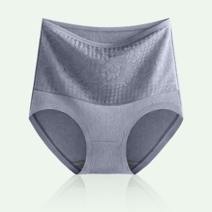 通気性良い ハイウエスト エンボス加工 ショーツ