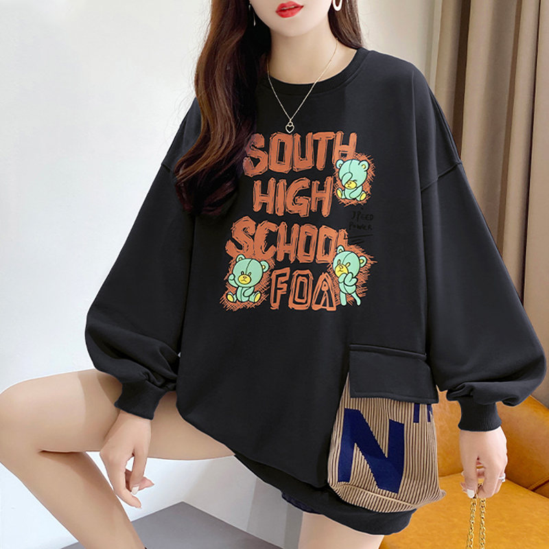 プリント カジュアル シンプル 裏起毛 スウェット