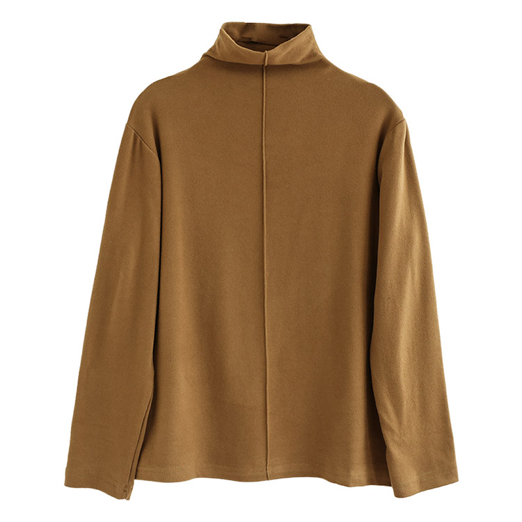 暖か ハイネック 無地 ハイネック カットソー