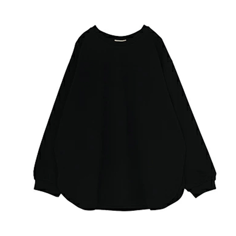 ベーシックカラー 丸襟 ロング スリーブ