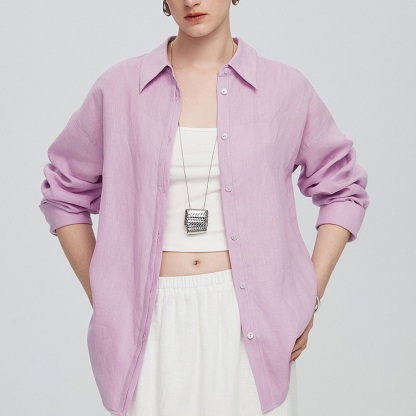 コットン リネン 日焼け止め 薄手 シャツ