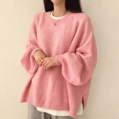 ソフト プレミアムウール ルーズ フィット 無地 ニット セーター