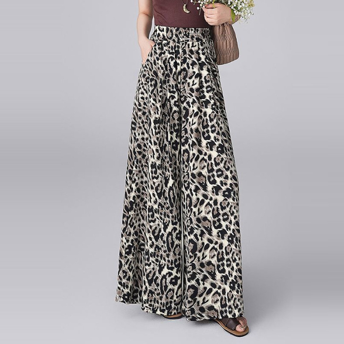 人気爆発中 プリント柄 UVカット ガウチョパンツ