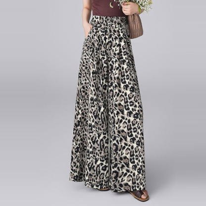 人気爆発中 プリント柄 UVカット ガウチョパンツ