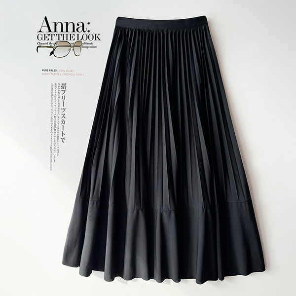 華やか プリーツ ロング スカート