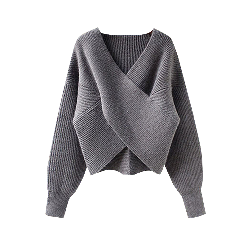 【単品注文】ゆったり Vネック 無地 カジュアル シンプル ニットセット